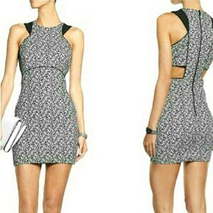 Elizabeth and James Ellna Cut-Out Mini Dress, Black & White, Womens Size 8